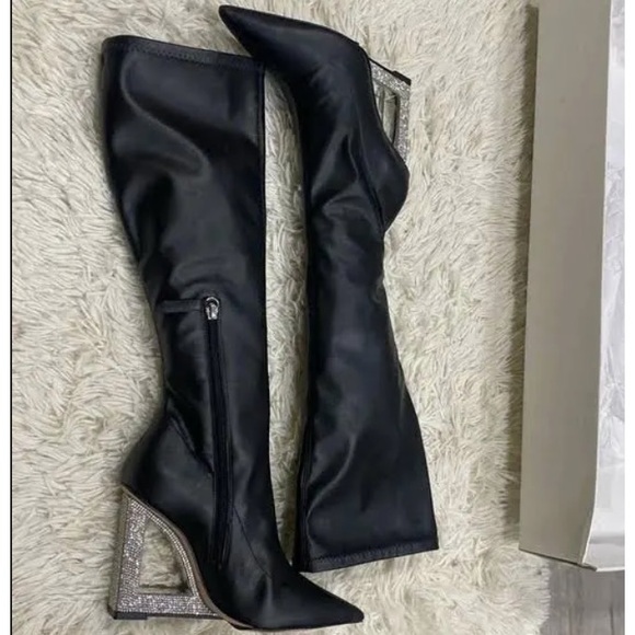 SCHUTZ Rhinestone Heel Boots - Picture 6 of 8